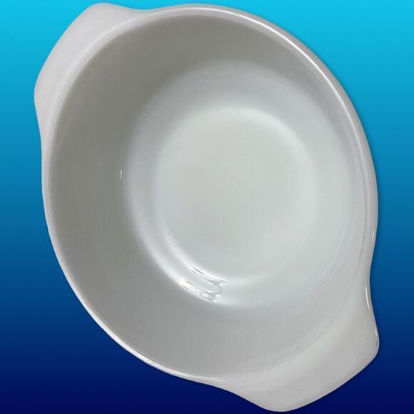 Vintage* Anchor Hocking/Fire-King Blue Corn Flower Milk Glass Casserole #436 - Picture 2 of 4